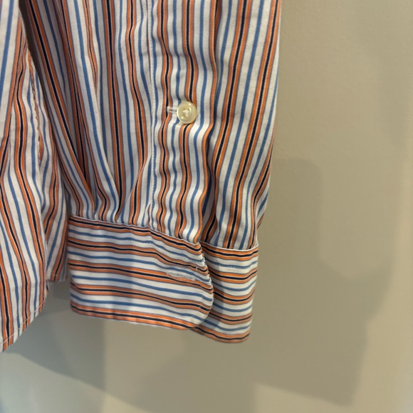 Ralph Lauren Men's Casual Striped Shirt - Orange and White Large - Picture 5 of 14